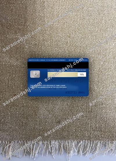 USA USAA bank visa signature card photolook back